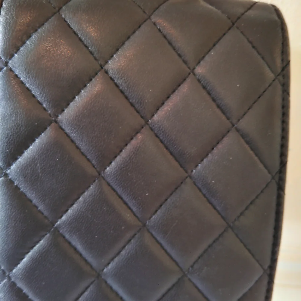 CHANEL Black Quilted Leather Phone Holster